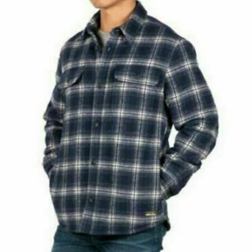 JACHS New York Men's Plaid Wool Shirt jacket